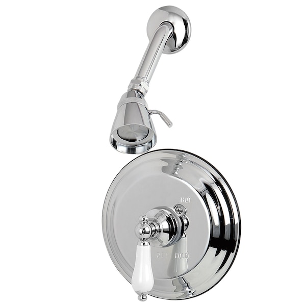 Shower Faucet, 2, Wall Mount, Polished Chrome